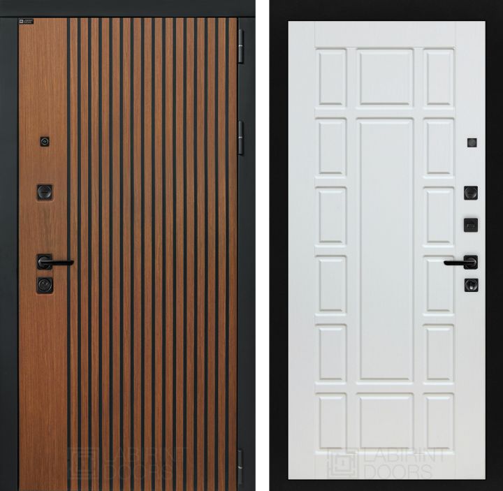 Входная дверь Лабиринт STORM - 12 Белое дерево