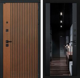 Входная дверь Лабиринт STORM - Зеркало максимум с тонировкой Черный кварц