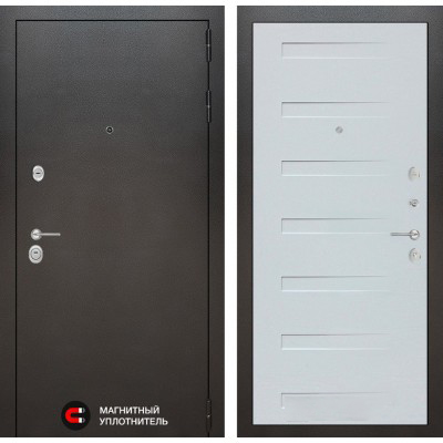 Входная дверь Лабиринт SILVER - 14 Дуб кантри белый горизонтальный