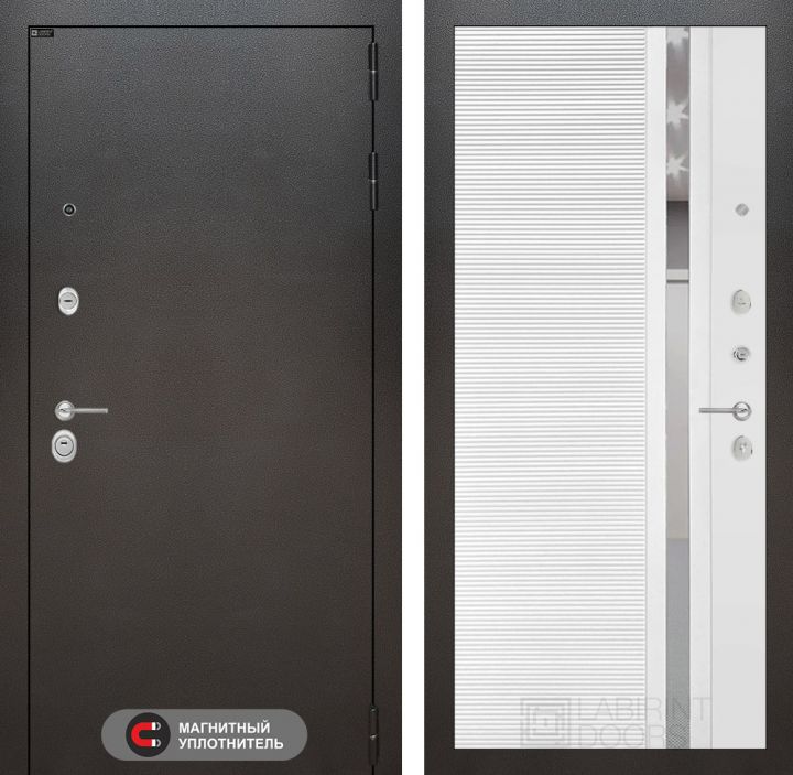 Входная дверь Лабиринт SILVER - 31 Белый софт