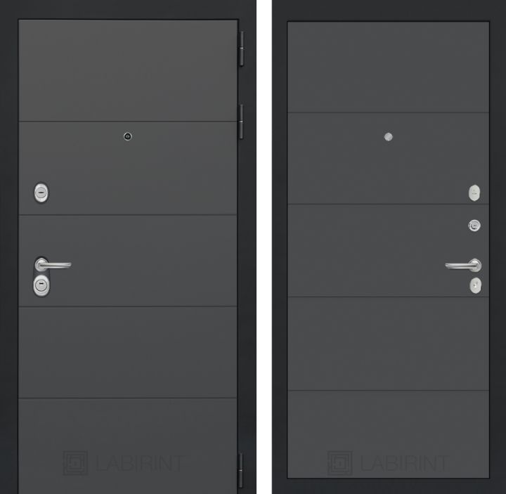 Входная дверь Лабиринт ART - 13 Графит софт