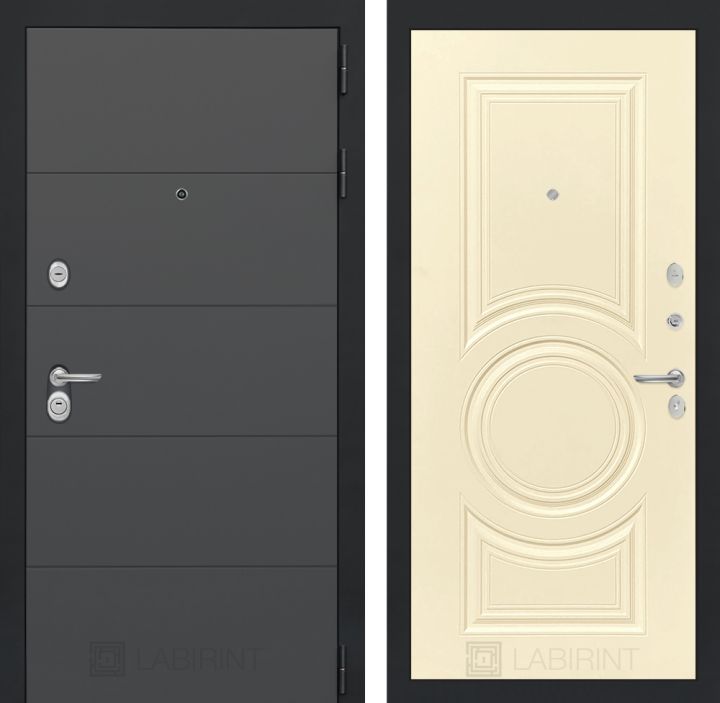 Входная дверь Лабиринт ART - 23 Ванилла веллюто