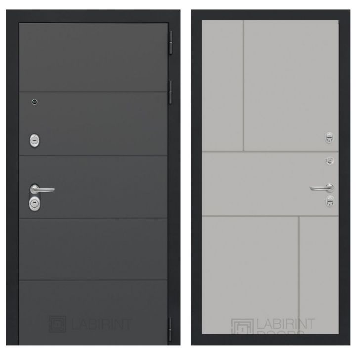 Входная дверь Лабиринт ART - 21 Грей софт