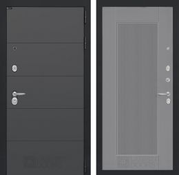 Входная дверь Лабиринт ART - 30 Серый софт рельеф