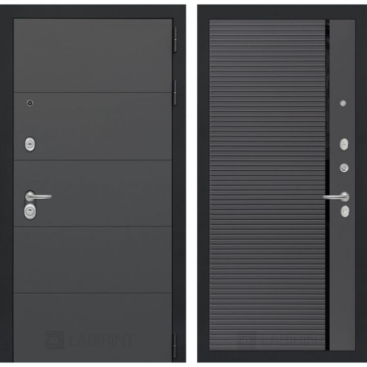 Входная дверь Лабиринт ART - 22 Графит софт