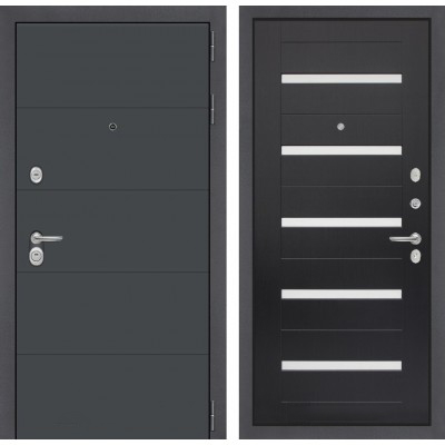 Входная дверь Лабиринт ART - 01 Венге стекло белое