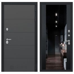 Входная дверь Лабиринт ART - Зеркало максимум с тонировкой Черный кварц