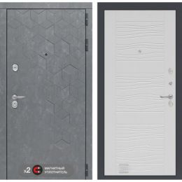 Входная дверь Лабиринт BETON - 06 Белое дерево