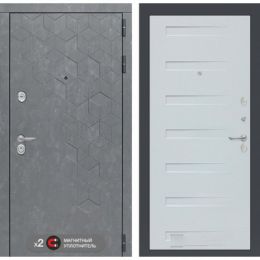 Входная дверь Лабиринт BETON - 14 Дуб кантри белый горизонтальный