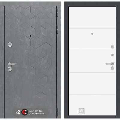 Входная дверь Лабиринт BETON - 13 Белый софт