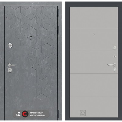 Входная дверь Лабиринт BETON - 13 Грей софт