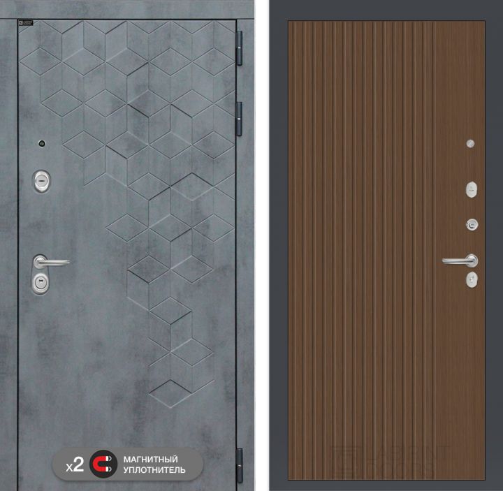 Входная дверь Лабиринт BETON - 29 Дуб кантри темный