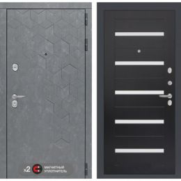 Входная дверь Лабиринт BETON - 01 Венге стекло белое