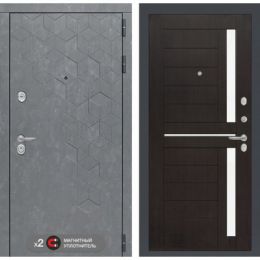 Входная дверь Лабиринт BETON - 02 Венге стекло белое