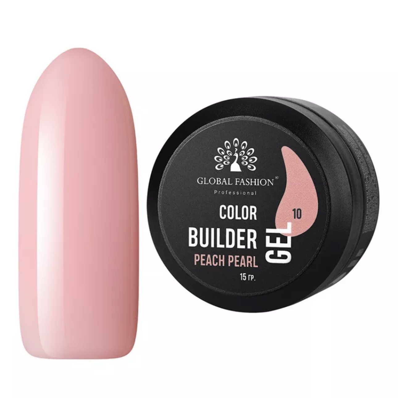 Гель Color Builder Gel №10, Peach pearl