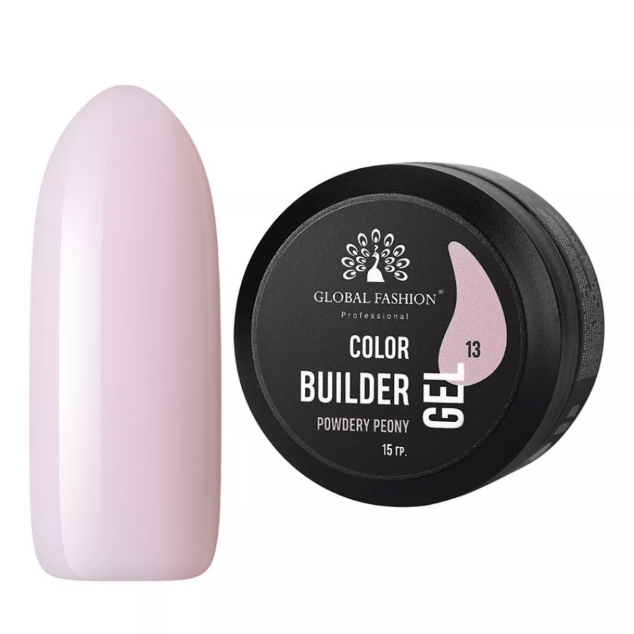 Гель Color Builder Gel №13, Powdery peony