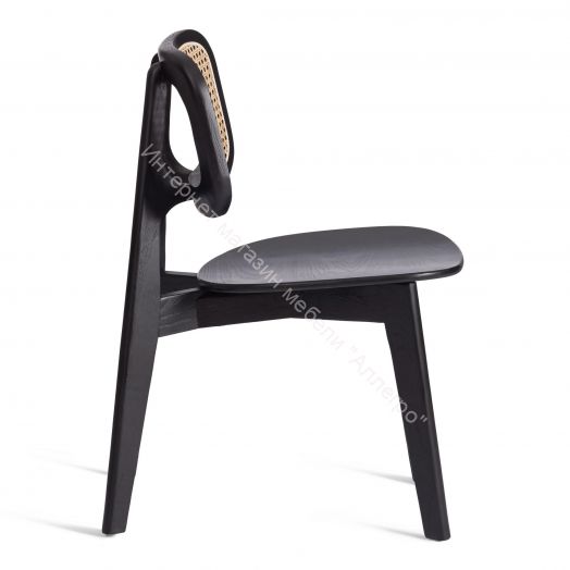 Стул ODIN дерево вяз/ротанг, черный, 42х45х78 см