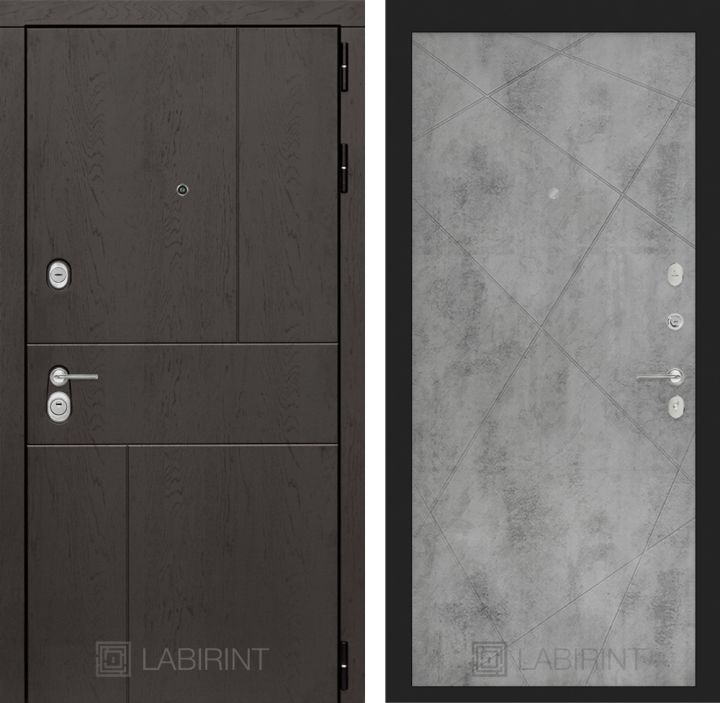 Входная дверь Лабиринт URBAN - 24 Бетон светлый