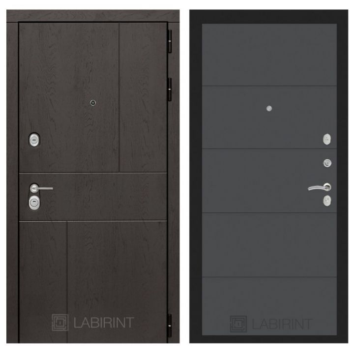 Входная дверь Лабиринт URBAN - 13 Графит софт