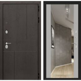 Входная дверь Лабиринт URBAN - Зеркало максимум Грей софт