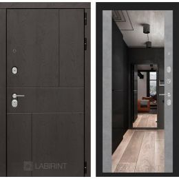 Входная дверь Лабиринт URBAN - Зеркало максимум Бетон светлый