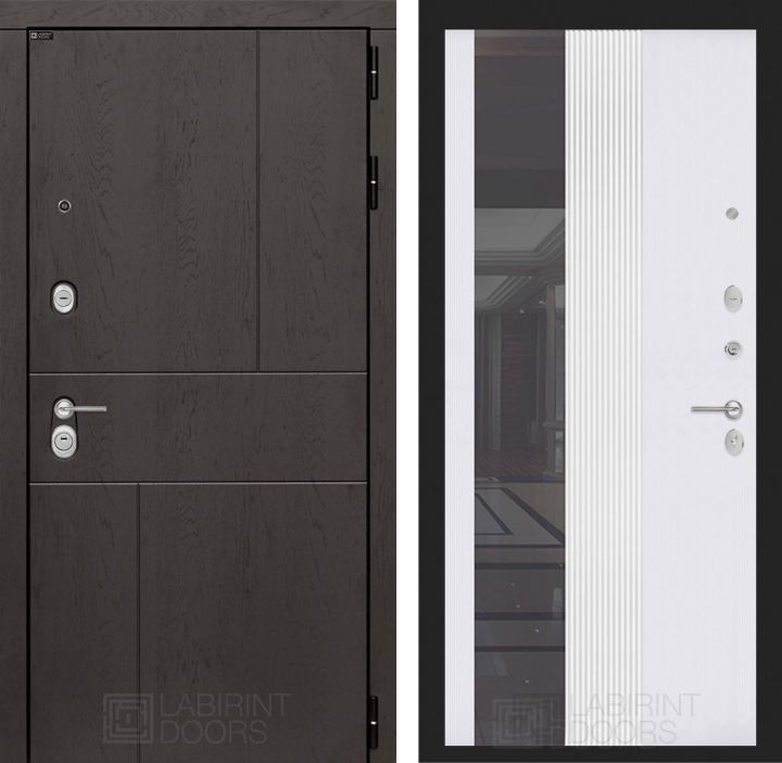 Входная дверь Лабиринт URBAN - 32 Белый софт рельеф