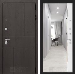 Входная дверь Лабиринт URBAN - Зеркало панорама Белый софт