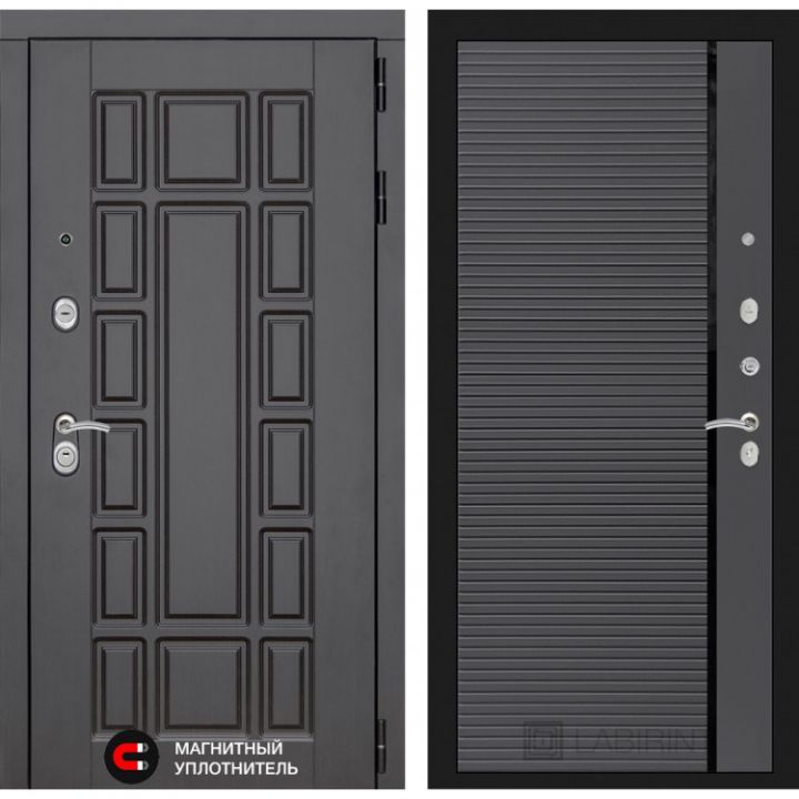 Входная дверь Лабиринт NEW YORK - 22 Графит софт