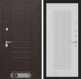 Входная дверь Лабиринт MEGAPOLIS - 30 Белый софт рельеф