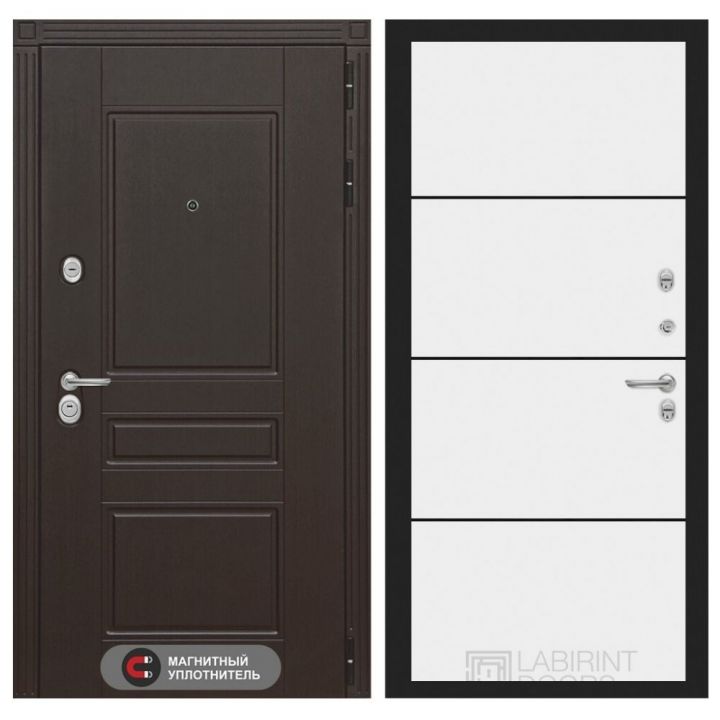 Входная дверь Лабиринт MEGAPOLIS - 25 Белый софт