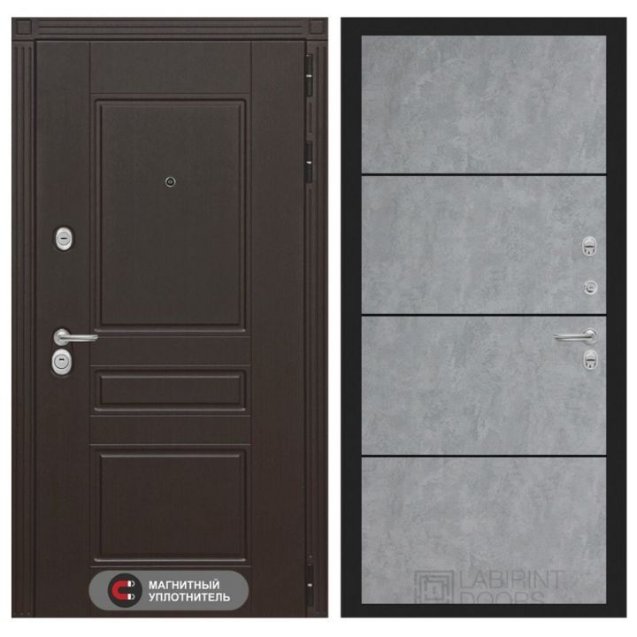Входная дверь Лабиринт MEGAPOLIS - 25 Бетон светлый