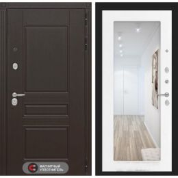 Входная дверь Лабиринт MEGAPOLIS - Зеркало 18 Белое дерево