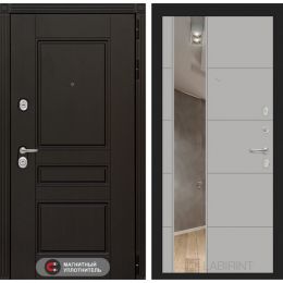 Входная дверь Лабиринт MEGAPOLIS - Зеркало 19 Грей софт