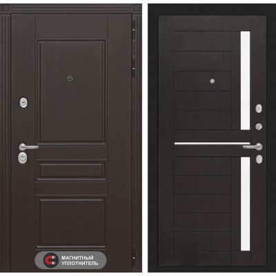 Входная дверь Лабиринт MEGAPOLIS - 02 Венге, стелко белое