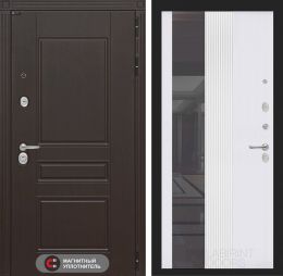 Входная дверь Лабиринт MEGAPOLIS - 32 Белый софт рельеф