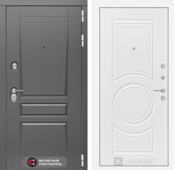 Входная дверь Лабиринт PLATINUM - 23 Белый софт