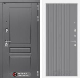 Входная дверь Лабиринт PLATINUM - 29 Серый софт рельеф