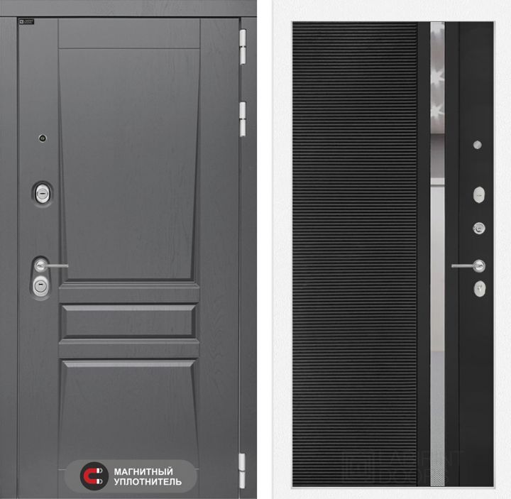 Входная дверь Лабиринт PLATINUM - 31 Черный кварц