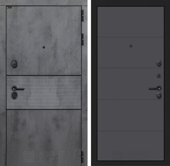 Входная дверь Лабиринт INFINITY - 13 Графит софт