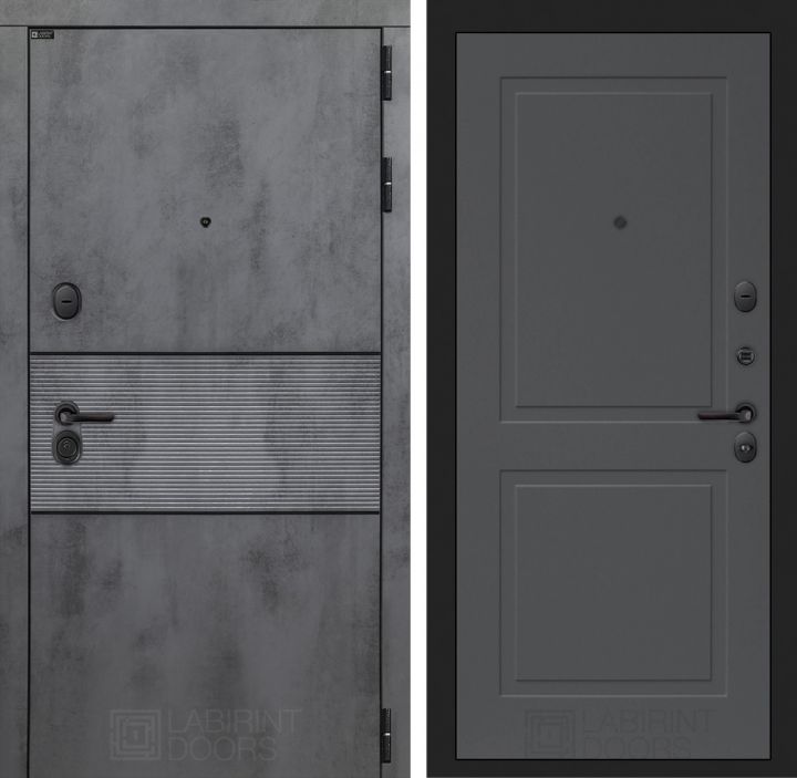 Входная дверь Лабиринт INFINITY - 11 Графит софт