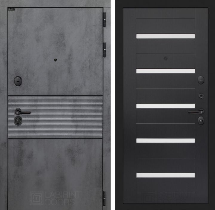 Входная дверь Лабиринт INFINITY - 01 Венге, стекло белое