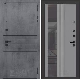 Входная дверь Лабиринт INFINITY - 32 Серый софт рельеф