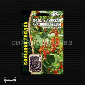 Фасоль Красноцветущая лимская, 5 г (Ред.Сем. Григорьев)