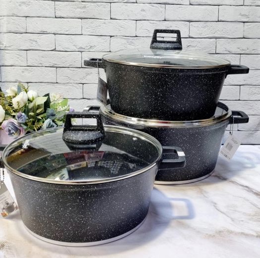 Кастрюля с мраморным покрытием 9.5л 47048