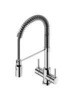 Смеситель для кухонной мойки Quadro design Idealaqua Inox 303/4 высокий излив схема 1