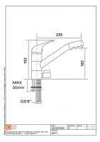 Смеситель для кухонной мойки Quadro design Idealaqua Inox 64P/1 с краном для фильтра схема 3 Смеситель для кухонной мойки Quadro design Idealaqua Inox 64P/1 с краном для фильтра схема 3