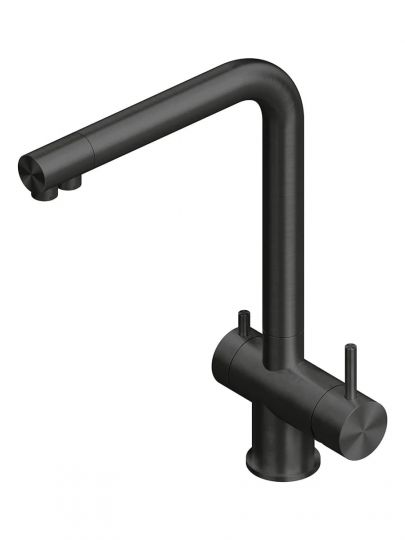 Смеситель для кухонной мойки Quadro design Idealaqua Inox 383 с краном для фильтра схема 2