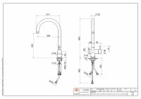 Кухонный смеситель Quadro design Idealaqua Inox 385 с краном для фильтра схема 3