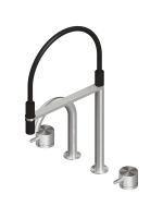 Смеситель кухонный Quadro design Idealaqua Inox 643.12.500.4 AS гидкий излив схема 1