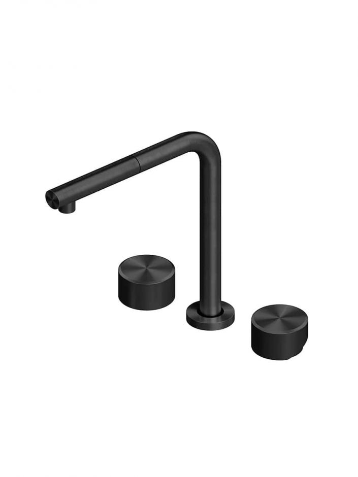 Смеситель кухонный встраиваемый Quadro design Idealaqua Inox 563.16.420 три отверстия ФОТО